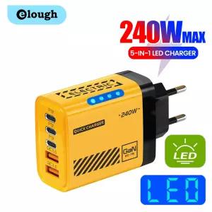 5V1A어댑터 240W 5포트 2USB 3타입 고속 충전 모바일 USB 충전기 LED
