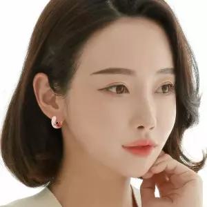 [HYD8K762_51IP]14K 핀 기본 베이직 볼드 원터치 링 귀걸이