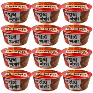 하림 양푼 김치찌개라면 컵 102g 12개