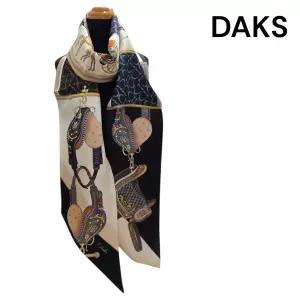 [백화점 홈쇼핑 정품] DAKS 실크 스키니 양면 스카프 FKI002I