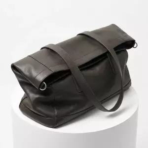 DRAW FIT 워싱 레더 폴딩 토트백 [WASHED BROWN]