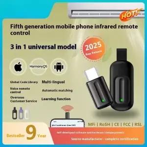 3in1 미니 소형 휴대 전화 적외선 송신기 어댑터 스마트 에어컨 TV 범용 원격 제어 IR 블래스터