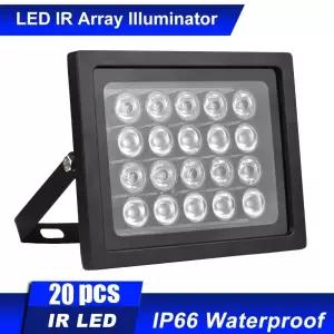 적외선 Illuminator 20pcs 배열 IR LED 야간 시계 와이드 앵글 장거리 야외  카메라 방수