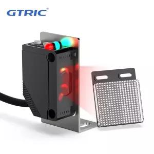 GTRIC 사각 광전 센서 스위치 역반사 10-30VDC 3선 감지 거리 4M NPN PNP 적외선
