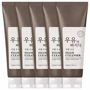 우유에빠지다 우유 폼클렌징 곡물/녹차 220ml 5개