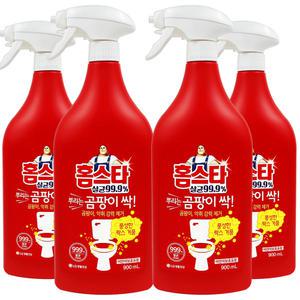 홈스타 뿌리는 곰팡이싹 900ml 4개 / 유한락스 욕실청소 배수구 세정제