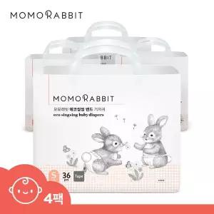 [모모래빗]에코씽씽 밴드 신생아 기저귀 4팩