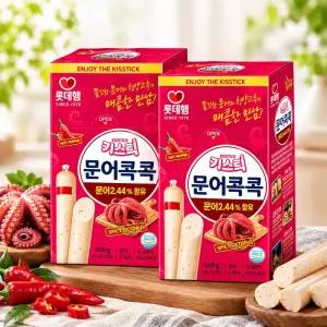키스틱 문어콕콕 600g(50gX12개입)X2곽 간식 어육 소시지 문어 2.44% 청양고추