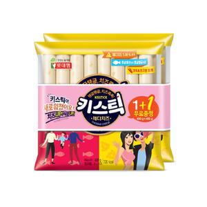 롯데햄 키스틱 400g+400g 청춘 간식 간편 간식 소시지 어린이 여성 남성 주전부리