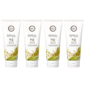 해피바스 라이스 보습 클렌징폼 200g 4개