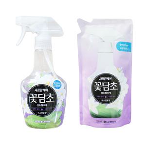 엘지 샤프란케어 꽃담초 섬유탈취제 자스민꽃향 용기 1개 리필 1개
