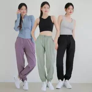 여자 슬림핏 조거팬츠 밴딩 트레이닝 바지 운동 일상복 편한 CW페더