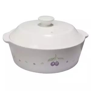 코렐쿡 플럼 IH인덕션 세라믹 도자기 내열직화냄비-24전골/1.7L/화이트/1개 (CK-PU-24)