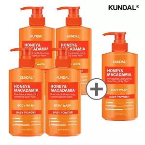 쿤달 허니 앤 마카다미아 퓨어 바디워시 500ml 4+1