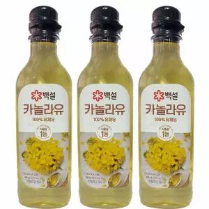 백설 카놀라유 500mlx3개 1등식용유 오일