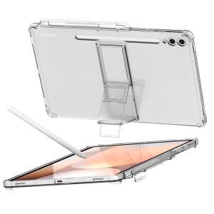갤럭시탭 S10플러스 S9플러스 케이스 펜수납 투명 4단 거치 플렉실드