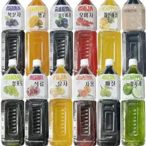유나인 음료 베이스 1.5L 매실 레몬 망고 복숭아홍차 희석음료 모음