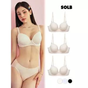 [솔브]하이브리드 와이어 보정 브라 C-G컵 3매입(SSET678)