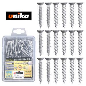 6-7 유니카 논프라피스 접시 4x45 100P 1통 일본 타일 나사 못