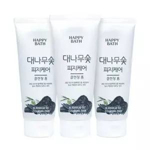 해피바스 대나무숯 흡착 클렌징폼 200g 3개팩