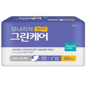 모나리자 액티브 그린케어 라운드형 30매x 5팩 속기저귀 라운드 패드
