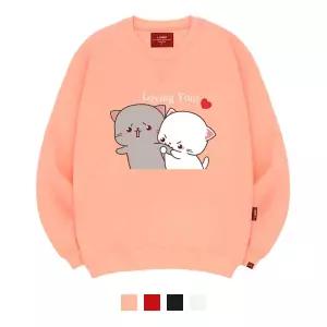 [엘라모] 3M 러빙유 맨투맨 남녀공용 빅사이즈 S~4XL