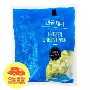[얌얌마켓] 냉동 대파 슬라이스 1kg 손질 절단 업소용 국찌개용 (아이스박스 포함)