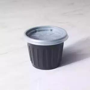 일회용포장 반찬 소스통 JH 75파이 소 블랙 100세트 - 소분