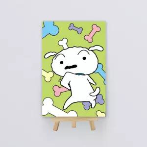 DIY이젤형 짱구 보석십자수 10x15cm 흰둥이 댄스