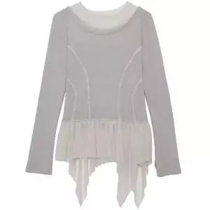 매장정품 플레어업 FLAREUP Layered Lace Frill Long Sleeve FL-137_Gray 109694