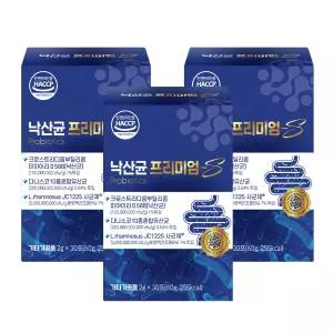 낙산균 프리미엄-S 프로바이오틱스 유산균 2g x 30포 3박스 3개월분