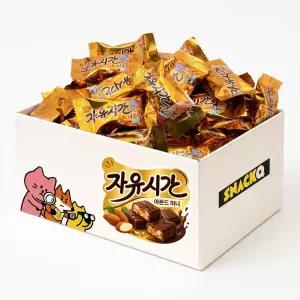 스낵큐 해태제과 자유시간 아몬드 미니 90개(개별포장) 대용량 옛날 과자 낱개포장 사무실 간식