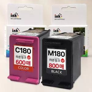 삼성 잉크 세트 INK-M180 재생 3배용량 INK-C180 XL 대용량 SL-J1770FW J1660 J1663 J1665