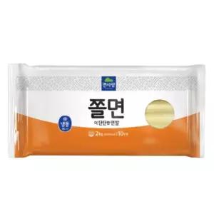 면사랑 쫄면 2kg 냉동 10인분 사리