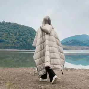 패딩 웜패딩 판초 겨울 담요 캠핑 이불 망토 블랭킷 침낭