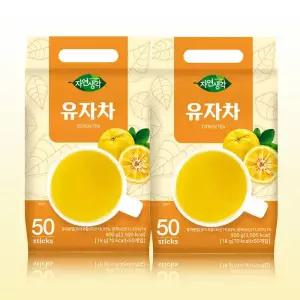 희창 자연생각 유자차 50T x 2개 / 유자가루 스틱