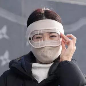 핫따숨 캐나다 고글마스크 방한용 겨울 러닝 자전거 등산 안면 얼굴가리개 모자 3+1 4종