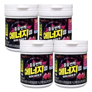 롯데 졸음번쩍 에너지껌 용기 87g x4 껌 치아 상쾌 구취 사무실