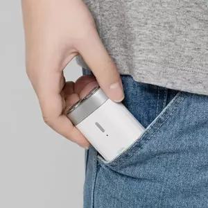 전동 ZHIBAI-휴대용 남성용 미니 전기 면도기 USB 충전 IPX7 남성 면도 트리머 방수 얼굴 청소 도구