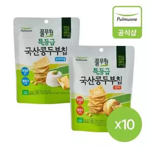 [풀무원] 특등급 국산콩 두부칩 40gX10개(오리지널, 감자)