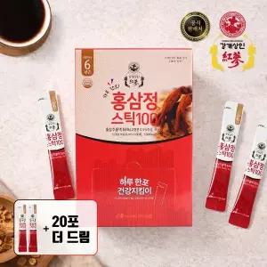 강개상인 홍삼정스틱100(10ml x 100포) 20포 더 드림 6년근홍삼 농축액