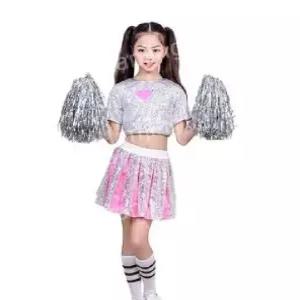 여아 치어리더 스팽글 공연 힙합댄스 의상세트 발표회 키즈 무대 코스튬