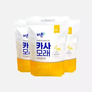 [3개세트] 바른 카사바 고양이 모래 라이트 6L (4.2kg) (가는입자)