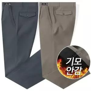 겨울 가을 남자 스판 기모 신사바지 밴딩 슬랙스 기모바지 골프바지 골프웨어 w027