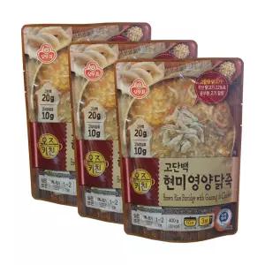 오뚜기 오즈키친 고단백 현미영양닭죽 400g 3개