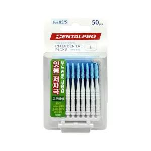 덴탈프로 치간칫솔 잇몸 저자극 고무타입 소프트러버 50p