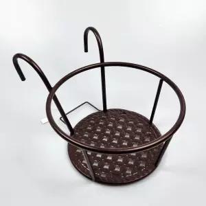 베란다 화분 정리 브라운 철제 화분걸이대
