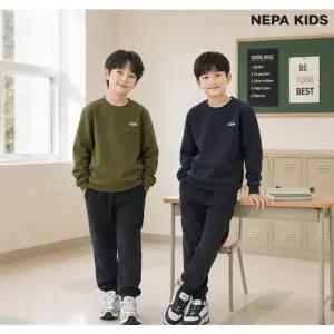 [네파키즈](의정부점)활동성이 높은 아이들에게 추천 기모 폴리 트레이닝 세트 KL75954