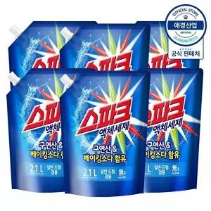 [애경]스파크 일반드럼겸용 액체세제 2.1L ,6개