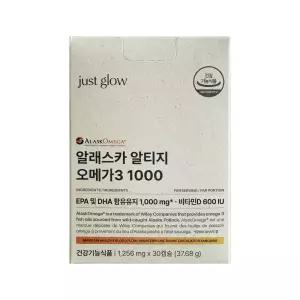 저스트글로우 알래스카 알티지 오메가3 1000 30캡슐 1개 /JJ몰